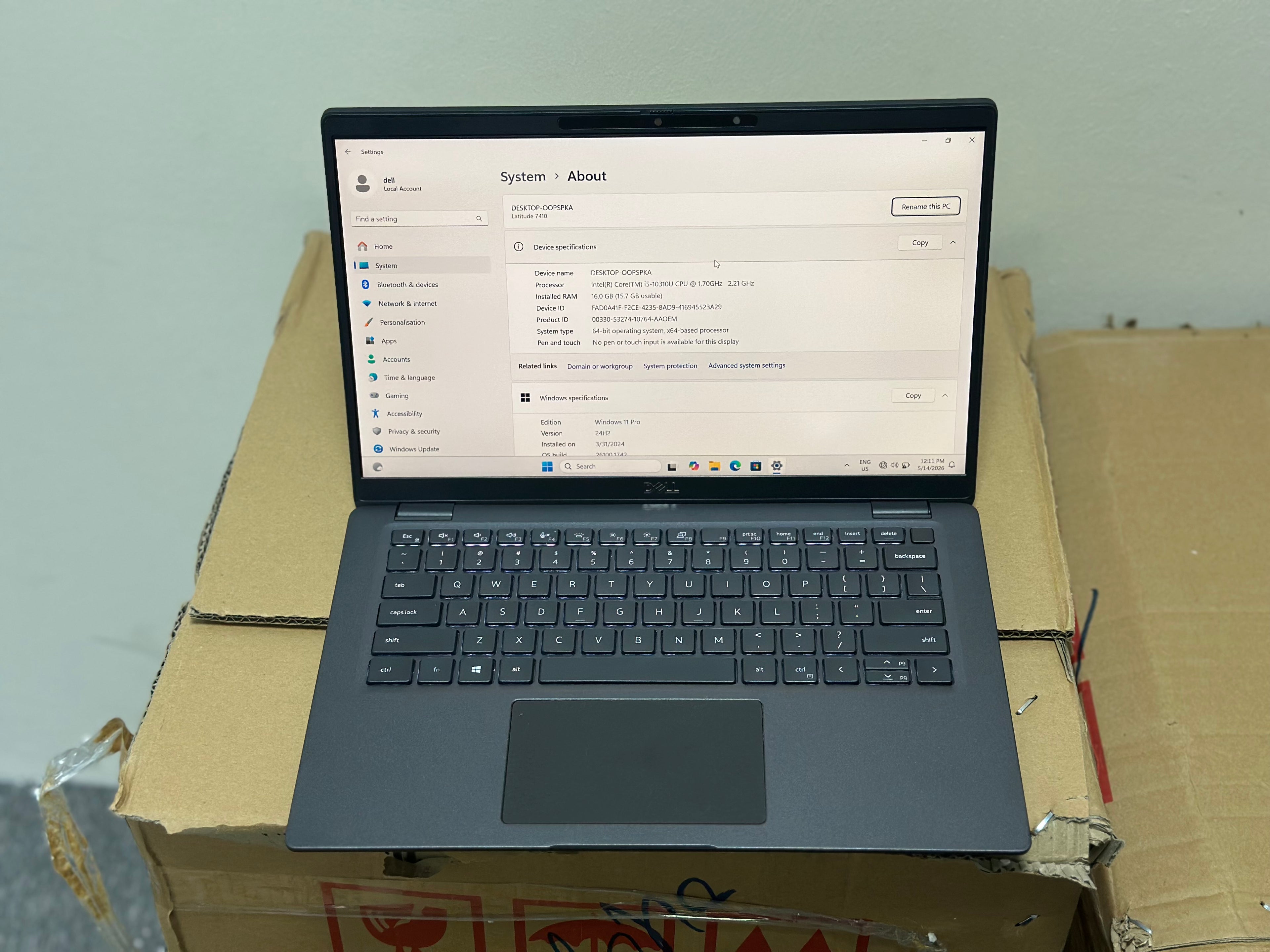 Dell Latitude 7410 Laptop | Core i5 10th Generation | 16GB RAM | 256GB SSD