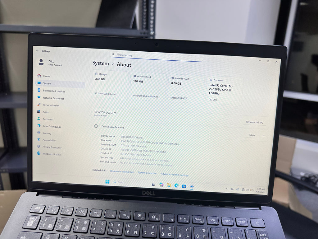 Dell Latitude 3301 | Core i5 8th Gen | 8GB RAM | 256GB SSD | Excellent Condition