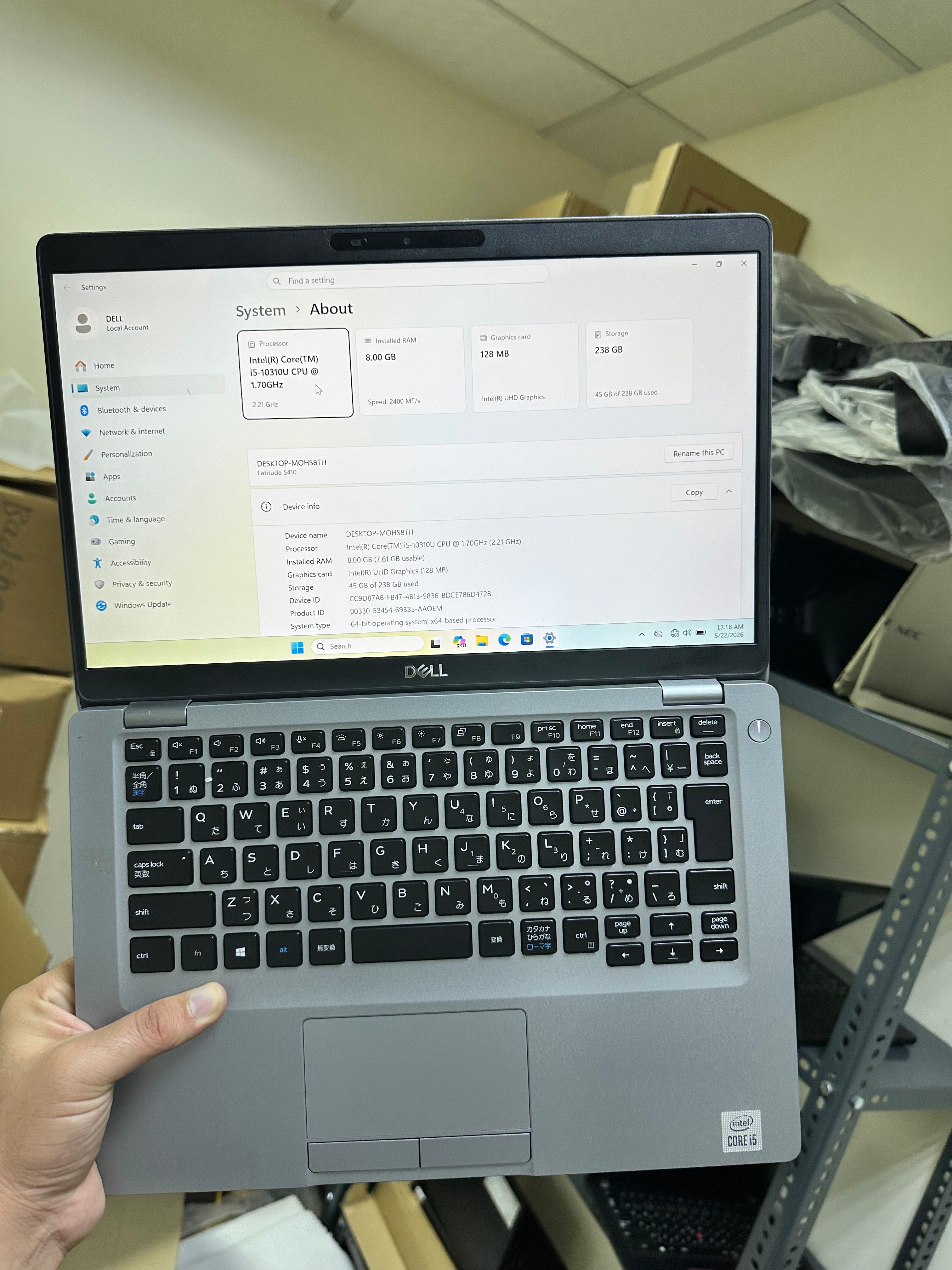 Dell Latitude 5410 – Core i5 10th Gen | 8GB RAM | 256GB SSD