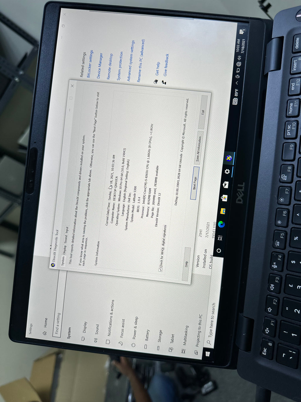 Dell Latitude 5300 | Core i5 8th Gen | 8GB RAM | 256GB SSD | Warranty